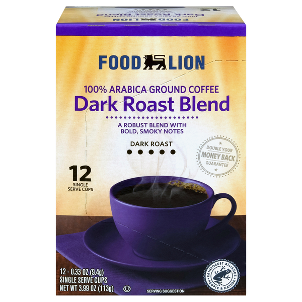 Food Lion Dark Roast Blend Single Serve Coffee Cups