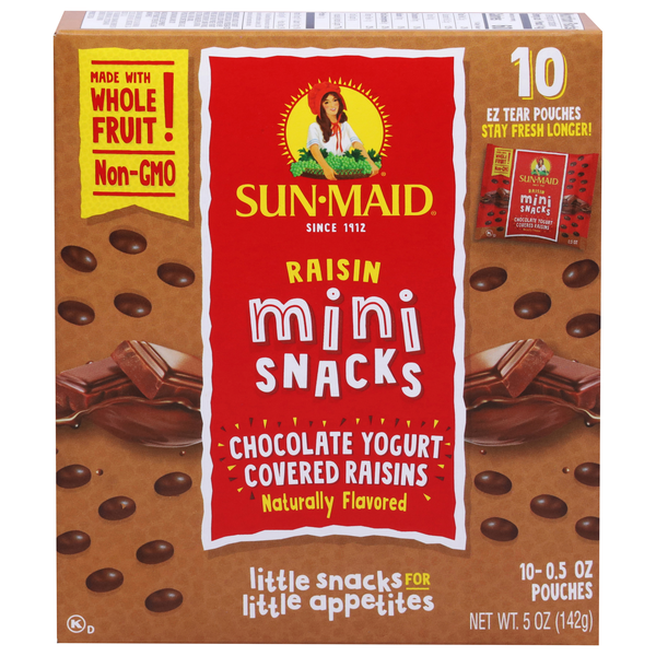 Save on SunMaid Raisin Mini Snacks Chocolate Yogurt Covered Raisin