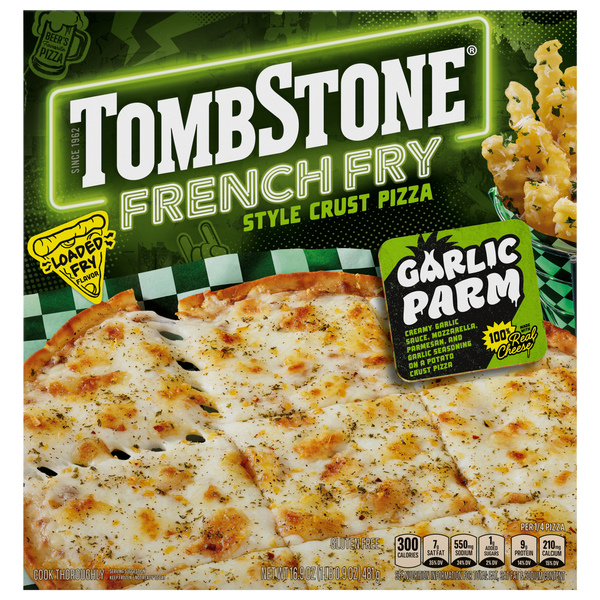 Tombstone French Fry Crust Garlic Parm Pizza Frozen