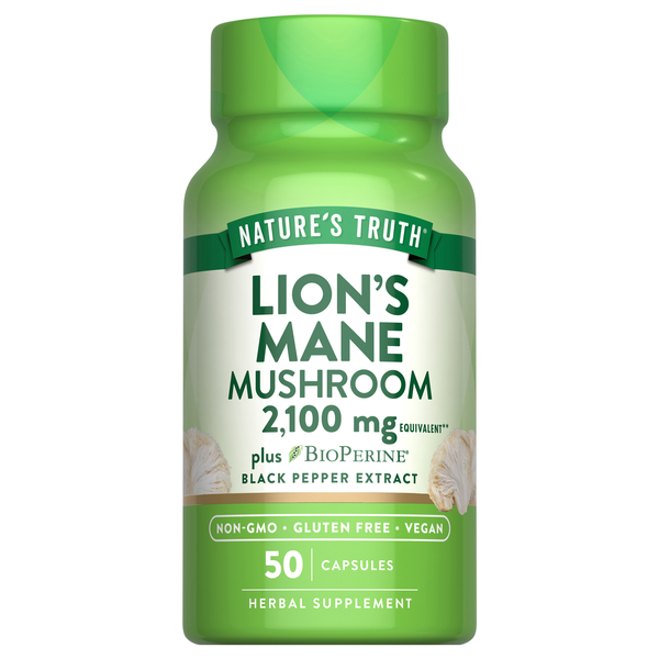 Nature's Truth Lion's Mane Mushroom 2100mg Vegetarian Capsules