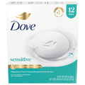 Dove Sensitive Skin Fragrance Free Beauty Soap Bar - 12 ct