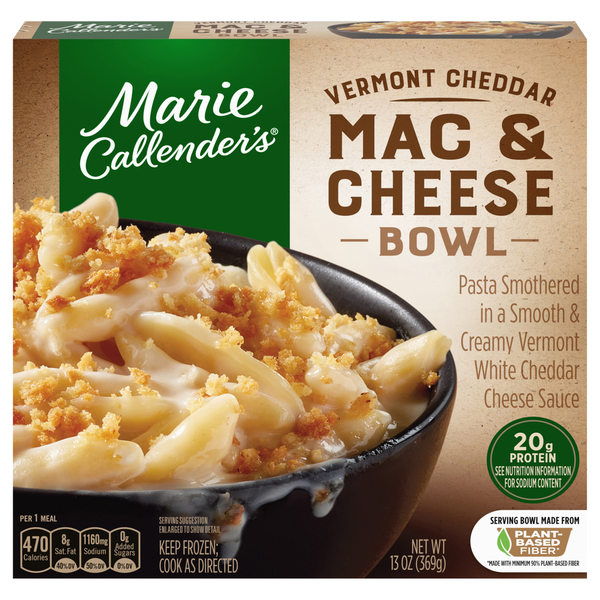 Marie Callender's Vermont Cheddar Mac & Cheese Bowl Frozen Meal