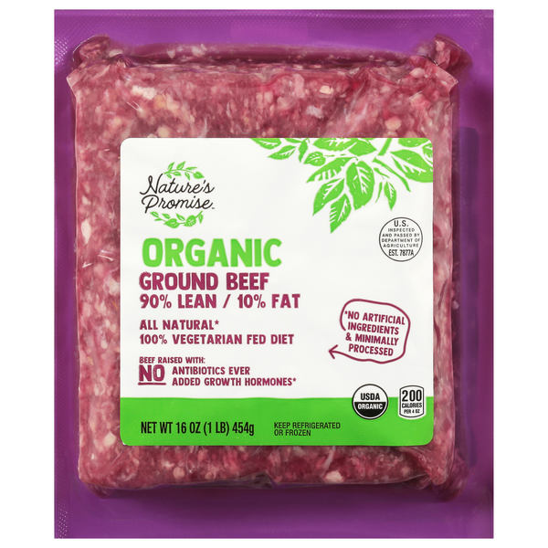 Nature's Promise Organic 90% Lean 10% Fat Ground Beef