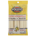 Polly-O Fresh Mozzarella String Cheese - 12 ct