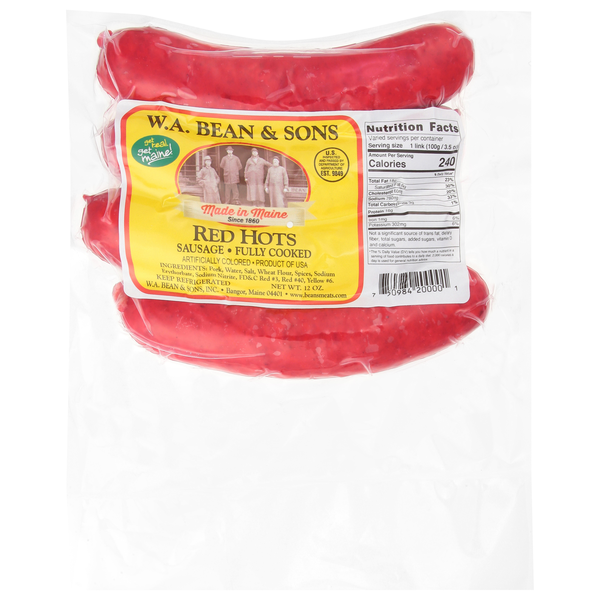 W.A. Bean & Sons Red Hots Sausage