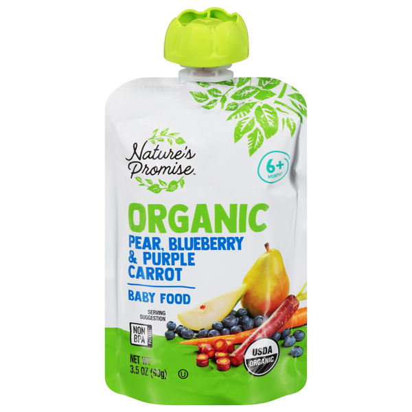 Nature's Promise Organic Baby Food Pear Blueberry & Purple Carrot
