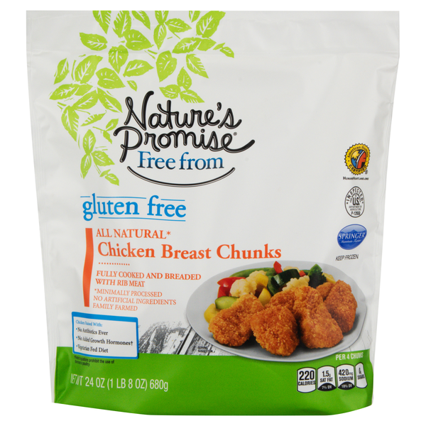 Nature's Promise Natural Gluten Free Breaded Chicken Breast Chunks Frozen
