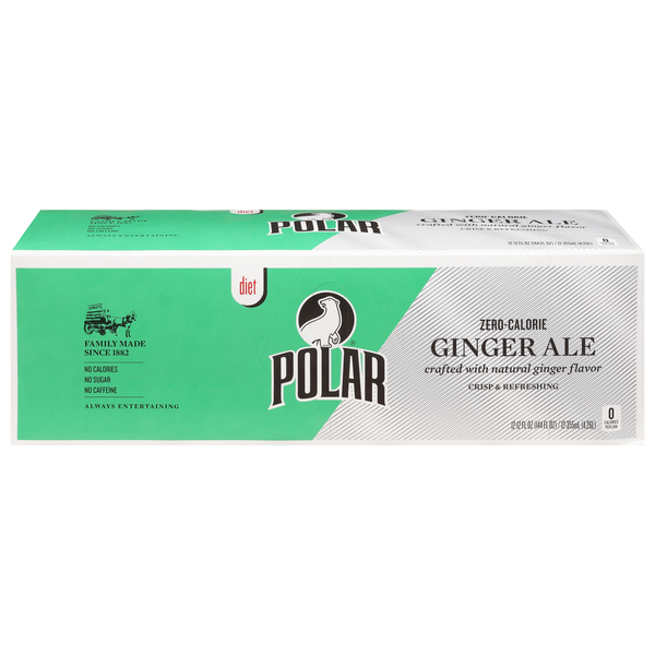 Polar Diet Ginger Ale Soda Caffeine Free - 12 pk