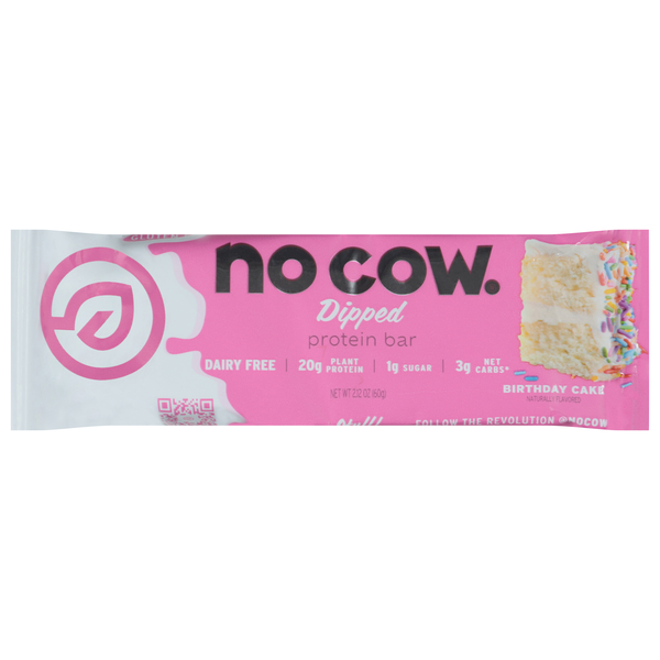 No Cow Dairy Free Birthday Cake 21g Plant Protein Bar