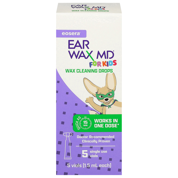 Eosera Ear Wax MD for Kids Wax Cleaning Drops - 5 ct