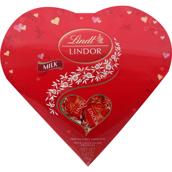Save on Lindt Lindor Milk Chocolate Truffles Valentine's Day Candy Gift
