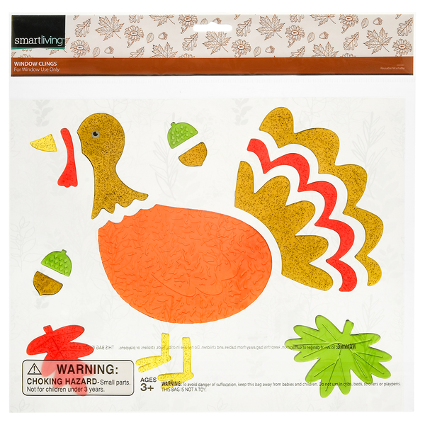 Smart Living Harvest Window Clings Turkey