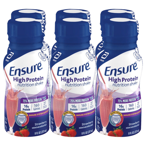 Ensure Strawberry 16g High Protein Nutrition Shakes - 6 pk