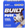 BUILT Puff Cookies 'N Cream 17g Protein Bars - 4 ct