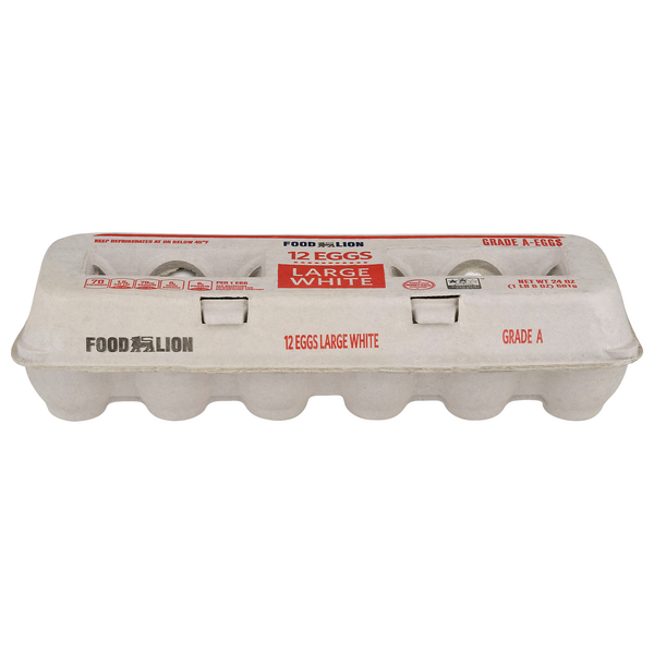 Save on Food Lion Large White Eggs Grade A Order Online Delivery Food