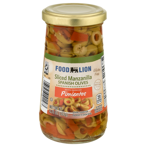 Food Lion Sliced Spanish Manzanilla Olives with Pimientos