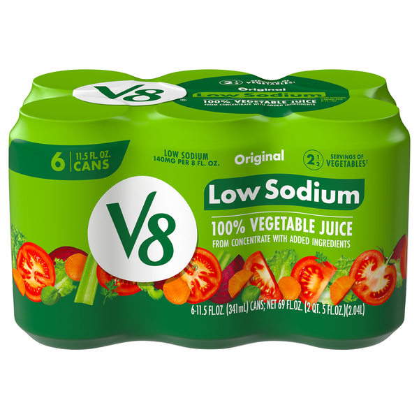 V8 Original Low Sodium 100% Vegetable Juice - 6 pk