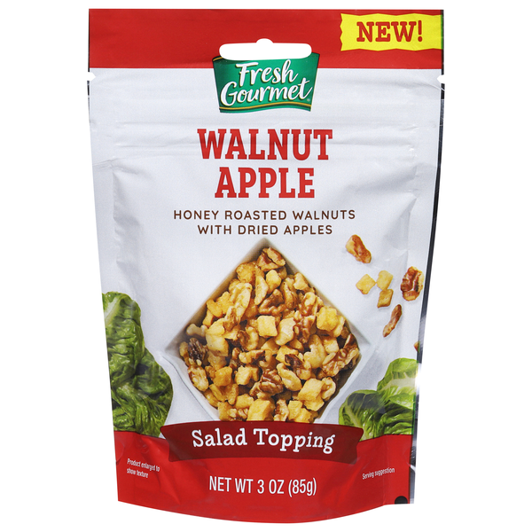 Fresh Gourmet Walnut Apple Salad Topping