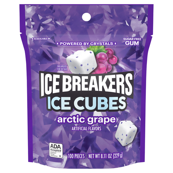 Ice Breakers Ice Cubes Sugar Free Arctic Grape Gum