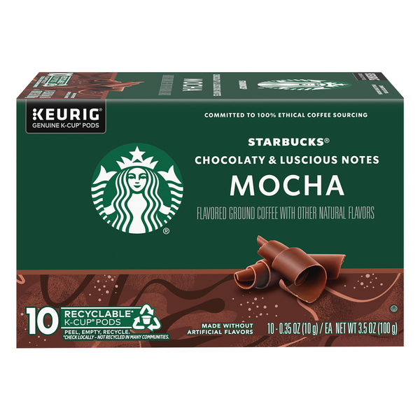Starbucks Mocha Flavored Medium Roast Coffee K-Cup Pods