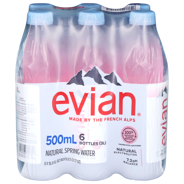 Evian Natural Spring Water - 6 pk