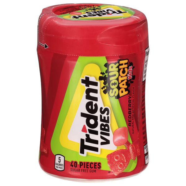 Trident Vibes Sour Patch Kids Sugar Free Redberry Gum