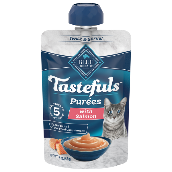 Blue Buffalo Tastefuls Purees Salmon Cat Food Complement