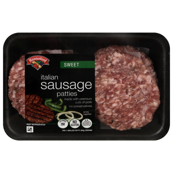 Hannaford Sweet Italian Sausage Patties - 4 ct Fresh