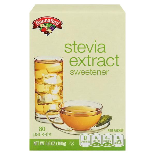 Hannaford Zero Calorie Stevia Extract Sweetener Packets