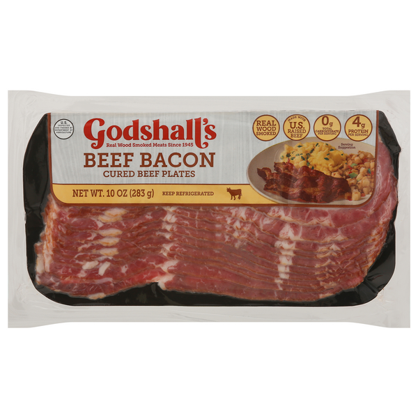 Save on Godshall's Real Wood Smoked Beef Bacon Cured Beef Plates Order
