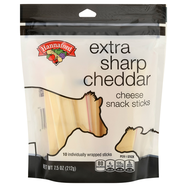 Hannaford Extra Sharp Cheddar Cheese Snack Sticks - 10 ct