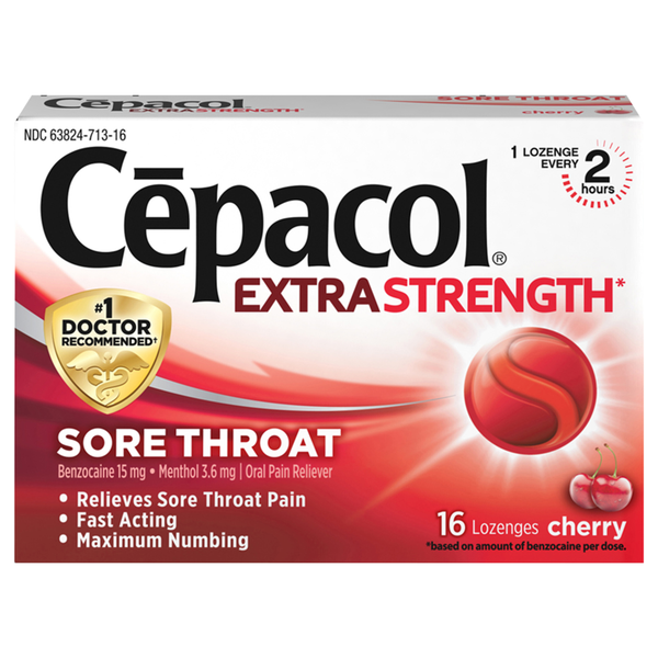 Cepacol Sore Throat Maximum Strength Cherry Lozenges
