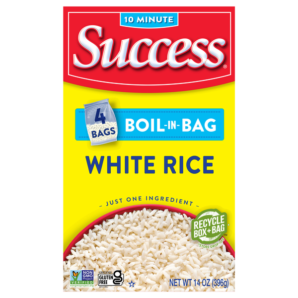 Success Boil-in-Bag Gluten Free White Rice - 4 ct