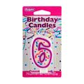 Culpitt Pink Numeral Birthday Candle #6