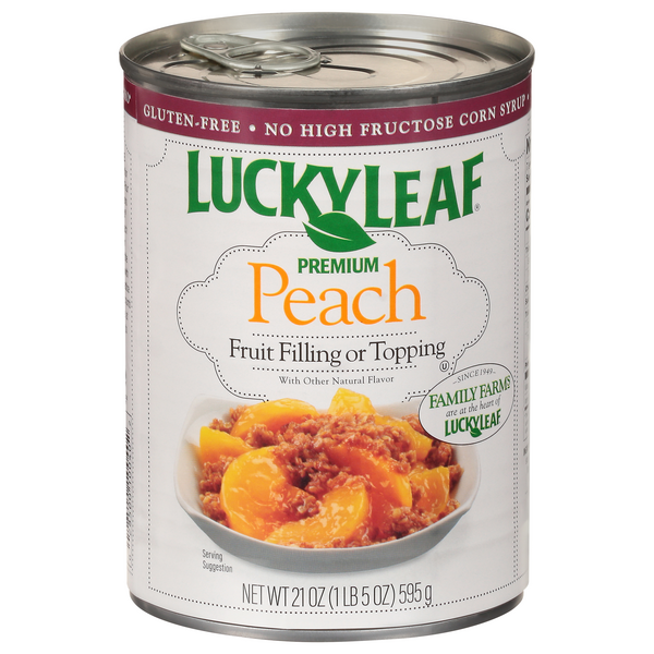 Lucky Leaf Premium Peach Fruit Filling or Topping
