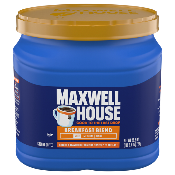 Maxwell House Breakfast Blend Light Roast Ground Coffee