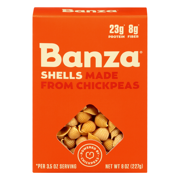 Banza Gluten Free High Protein Low Carb Chickpeas Shells Pasta