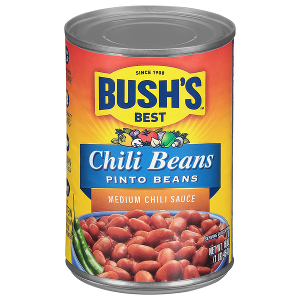Bush's Best Pinto Chili Beans in Medium Sauce