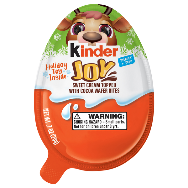 Kinder Joy Treat + Toy Sweet Cream & Chocolatey Wafer Christmas Candy
