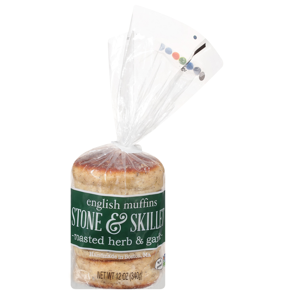 Stone & Skillet Roasted Herb & Garlic English Muffins - 4 ct