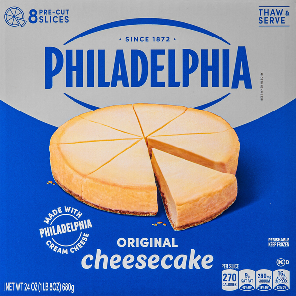 Philadelphia Original Cheesecake Slices - 8 ct Frozen
