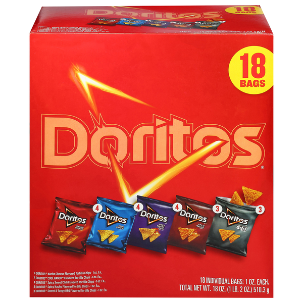 Doritos Tortilla Chips Variety Pack - 18 ct