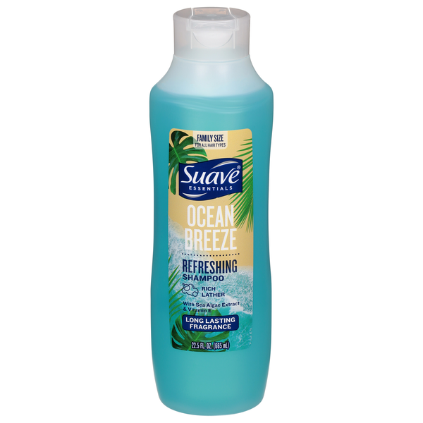 Suave Essentials Refreshing Shampoo Ocean Breeze Family Size