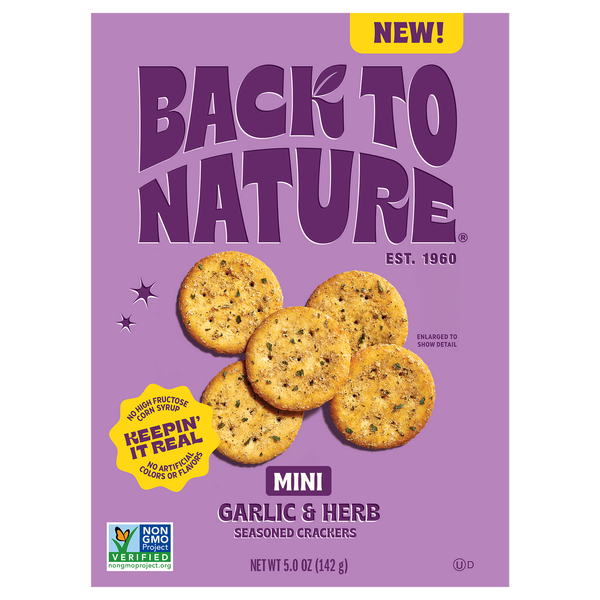 Back to Nature Mini Garlic & Herb Seasoned Crackers