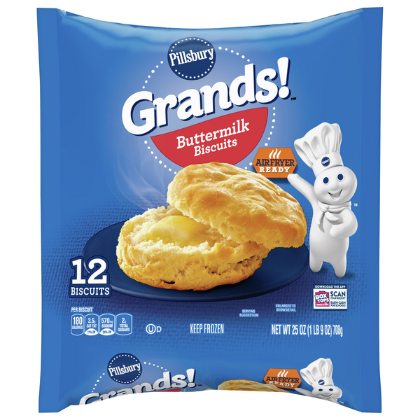 Save on Pillsbury Grands! Buttermilk Biscuits Frozen 12 ct Order