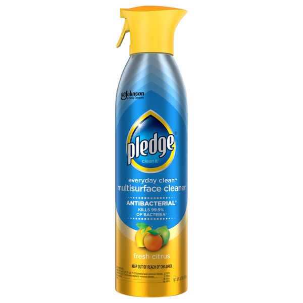Pledge Clean It Antibacterial Fresh Citrus Multi-Surface Cleaner Spray