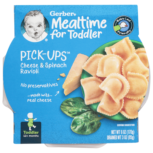 Gerber Mealtime Toddler Pick-Ups Cheese & Spinach Ravioli
