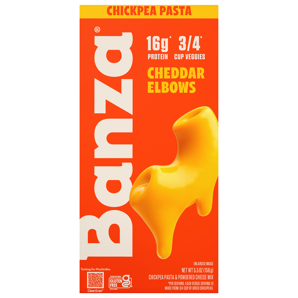 Banza Gluten Free Protein Chickpea Elbows + Classic Cheddar Mac & Cheese