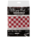 Stay-Put Plastic Tablecover Red Gingham 29 x 72 Inch
