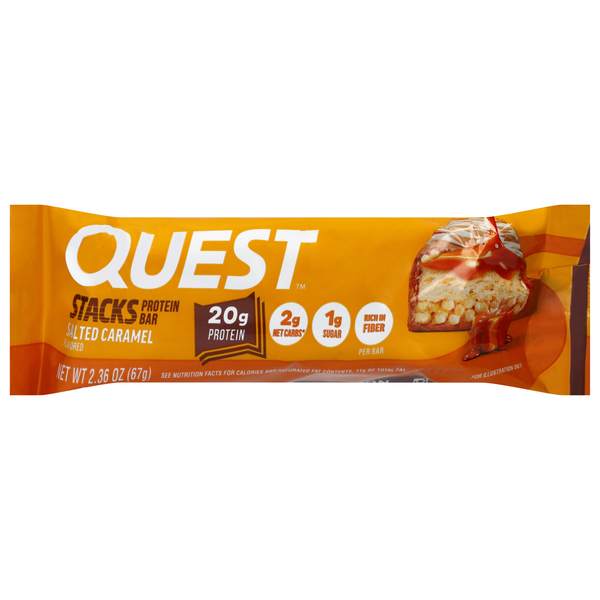 Quest Stacks Salted Caramel Flavored Protein Bar